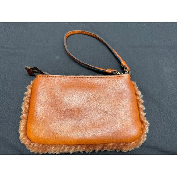 Patricia Nash Leather & Fur Trim Wristlet Zip Pouch - Picture 5 of 11